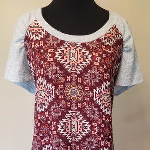Aztec Sweater Top Sz L Maurice's